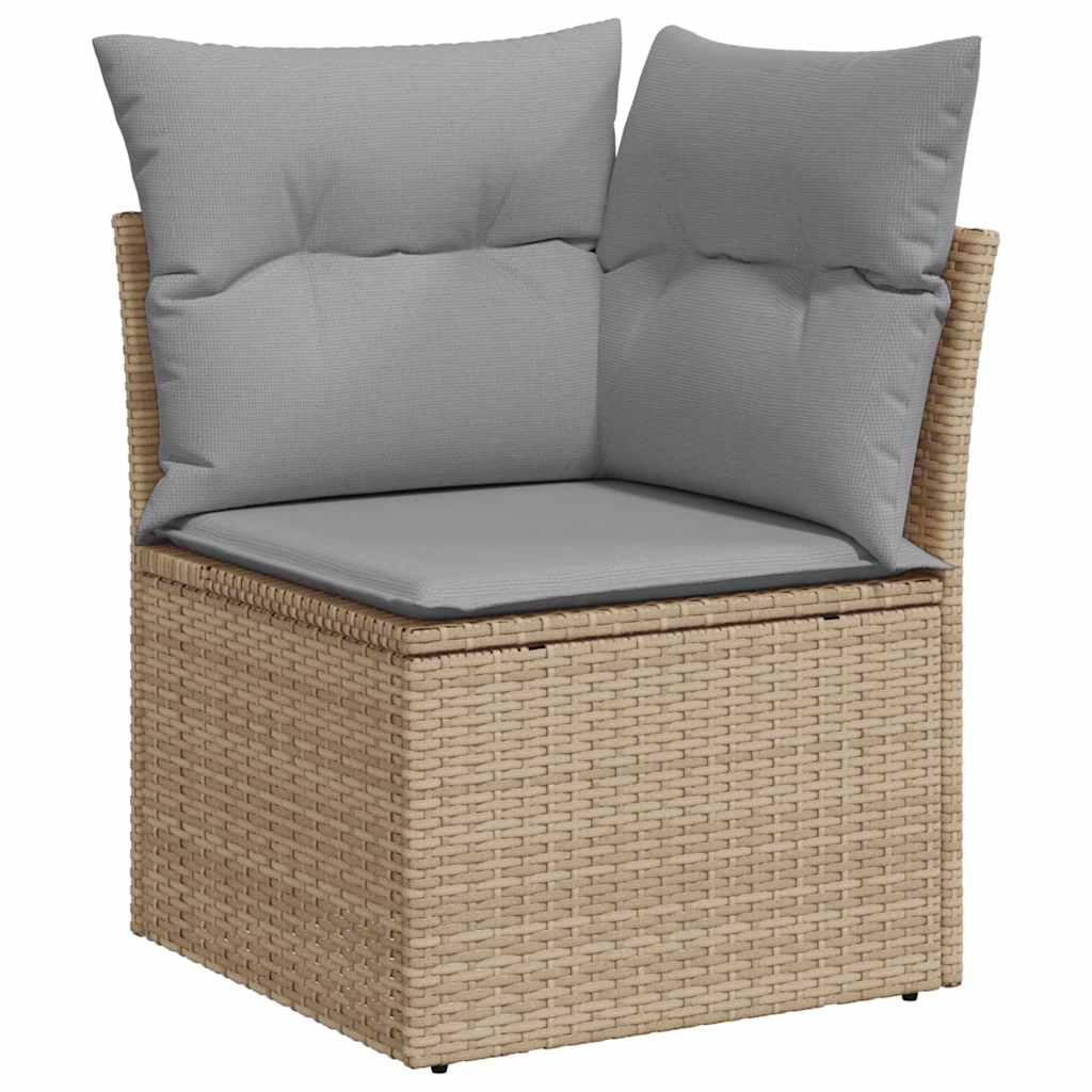Conjunto de sofás de jardín con cojín ratán sintético