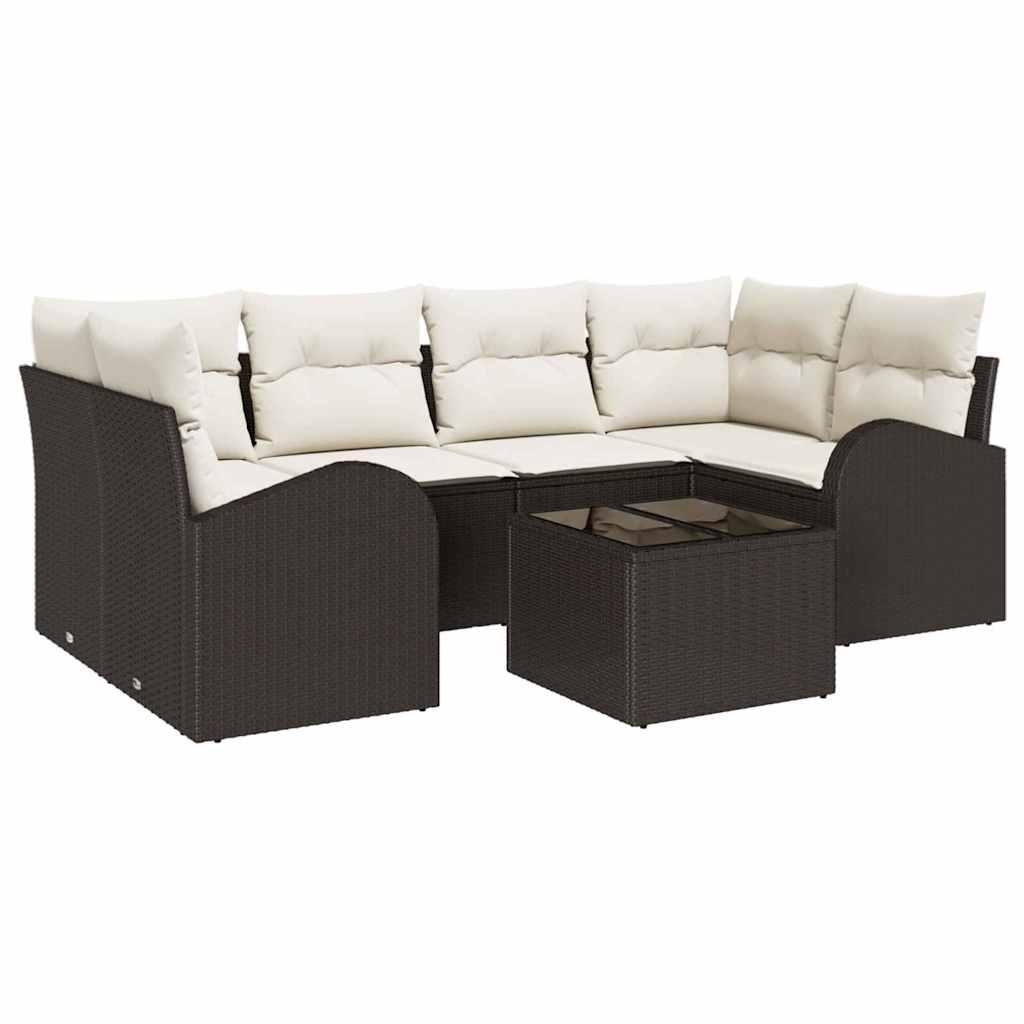 Conjunto de sofá de jardín 7 uds