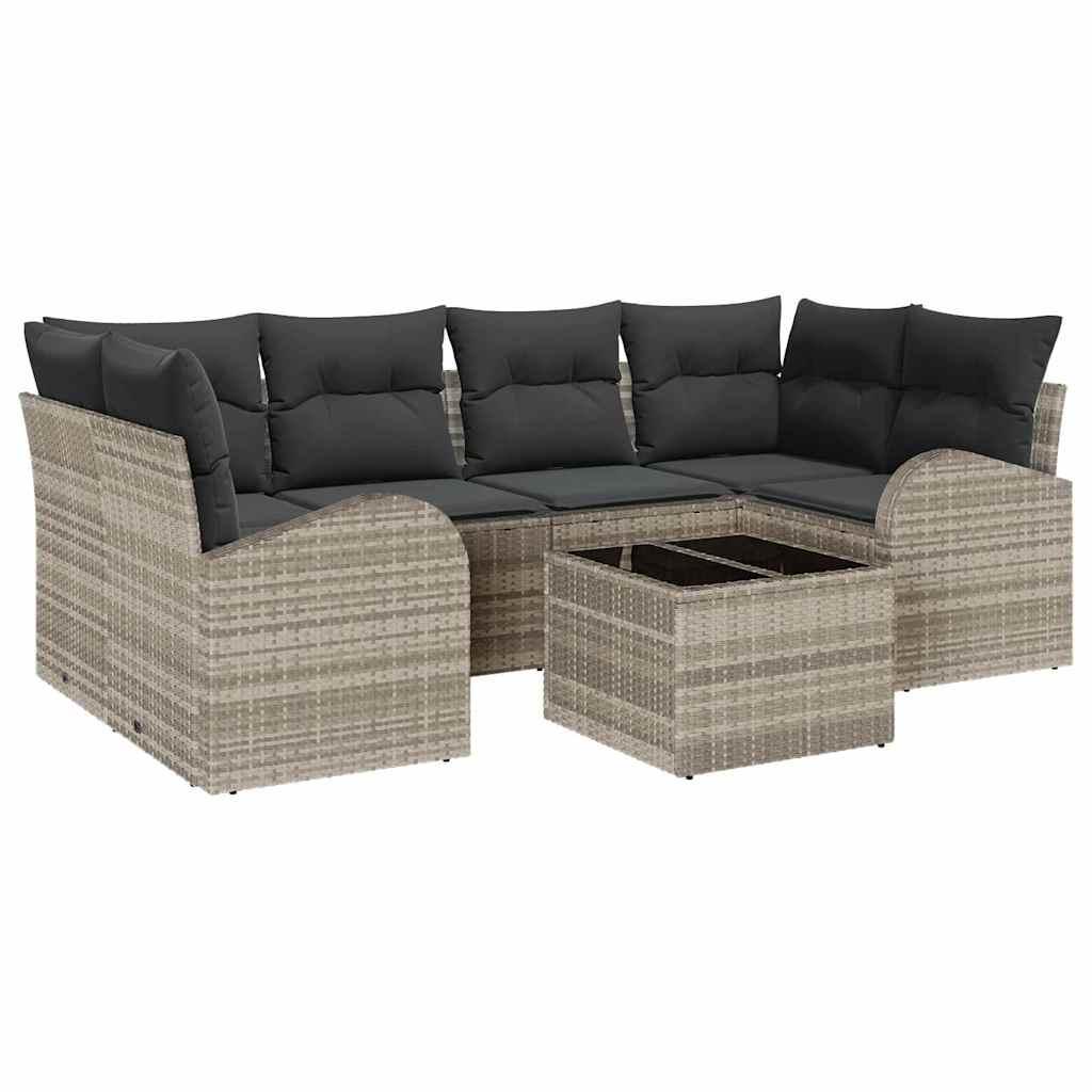 Conjunto de sofá de jardín 7 uds