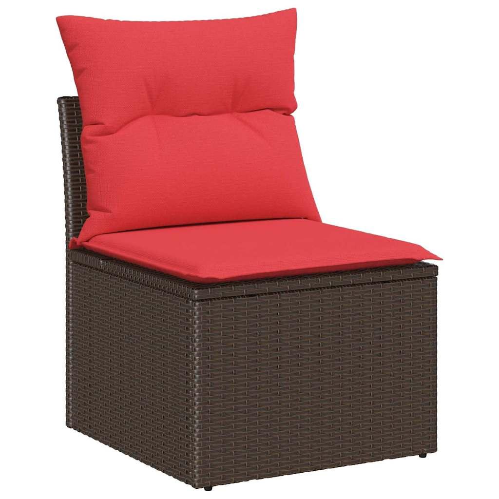Juego de Sofá Marrón [Sintético]: Rattan de Poliéster