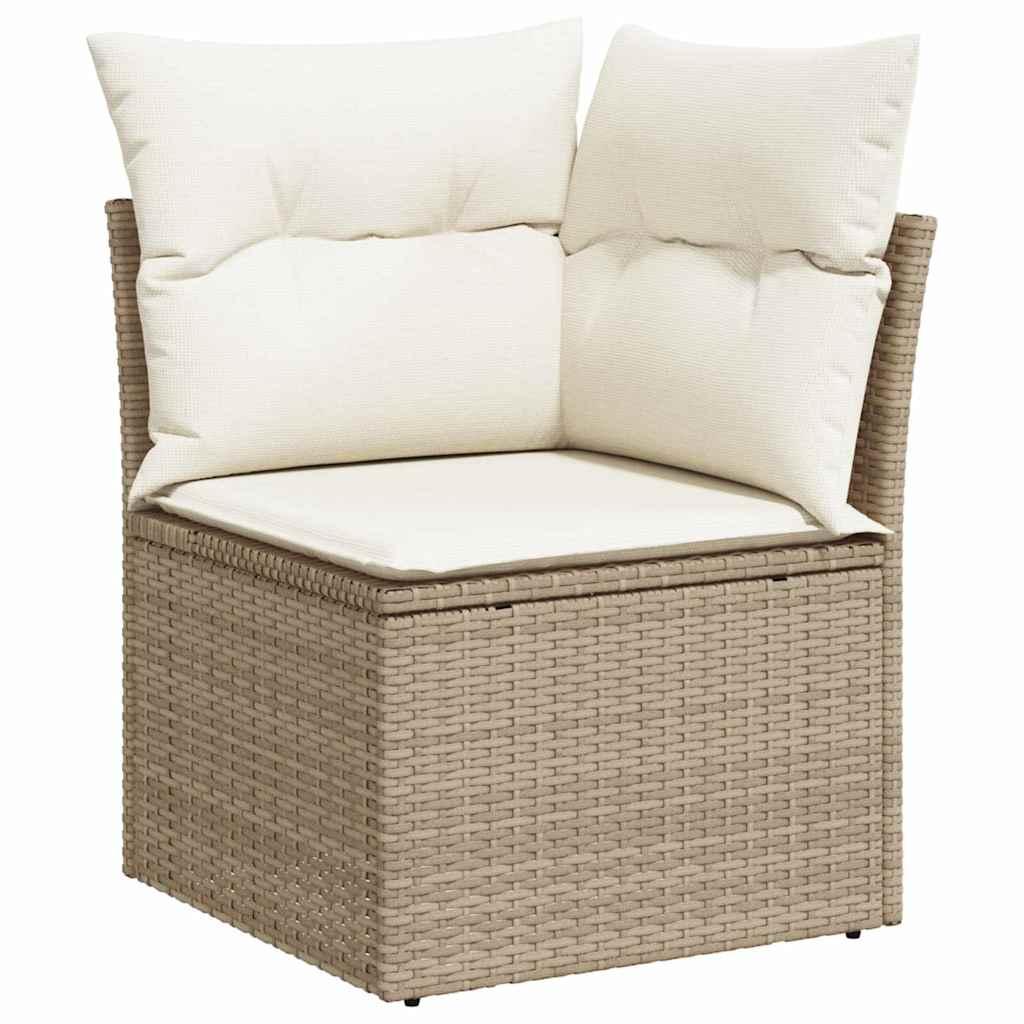 Juego de Sofá 10 uds. Marrón [Sintético]: Rattan de Poliéster