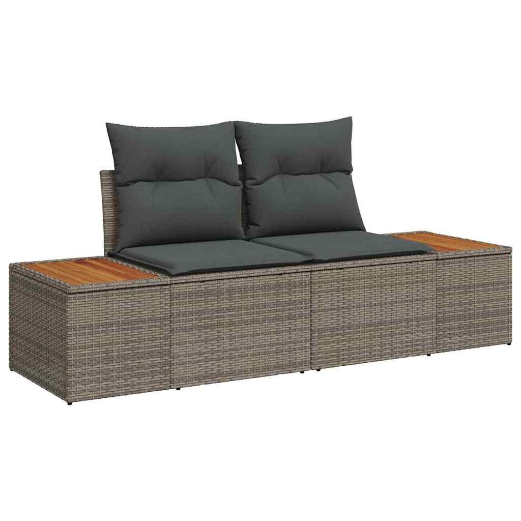 Conjunto de sofá de jardín 3 uds. ratán sintético