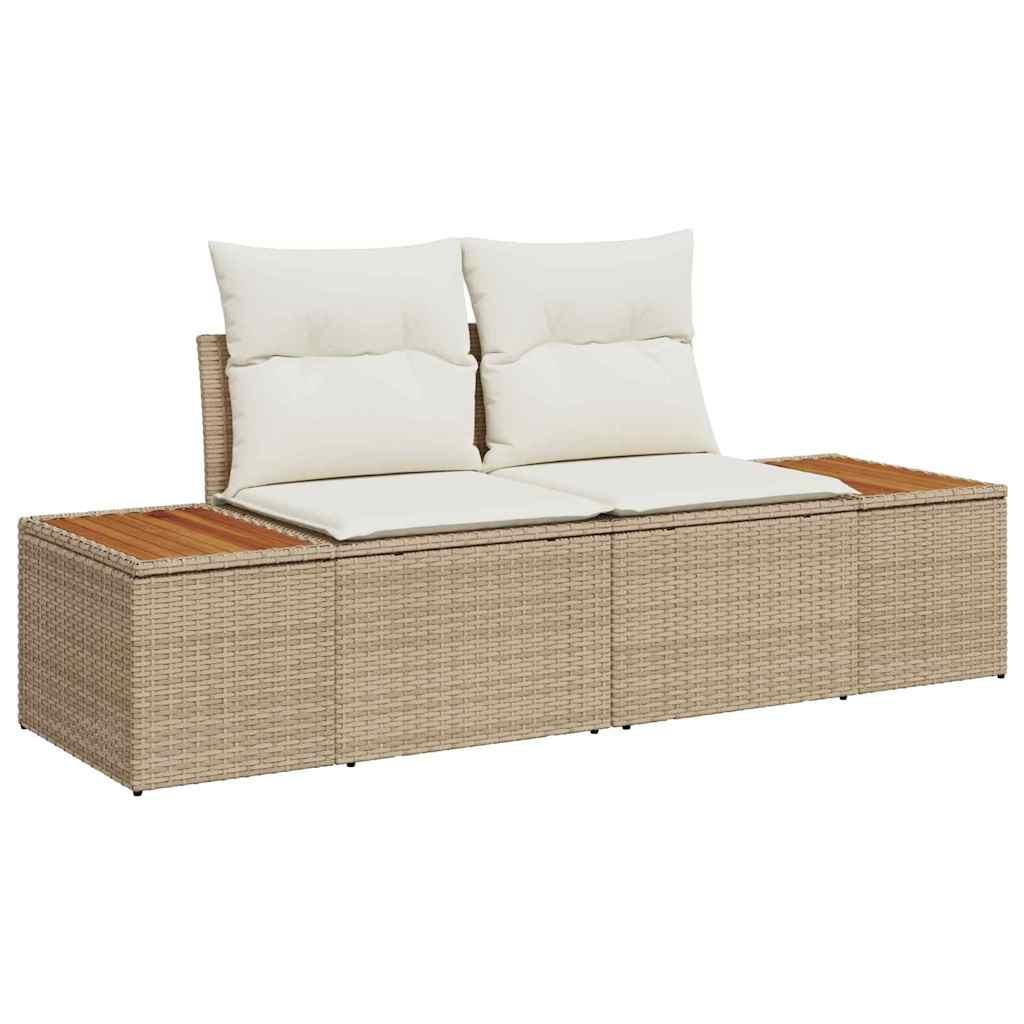 Conjunto de sofá de jardín 3 uds. ratán sintético