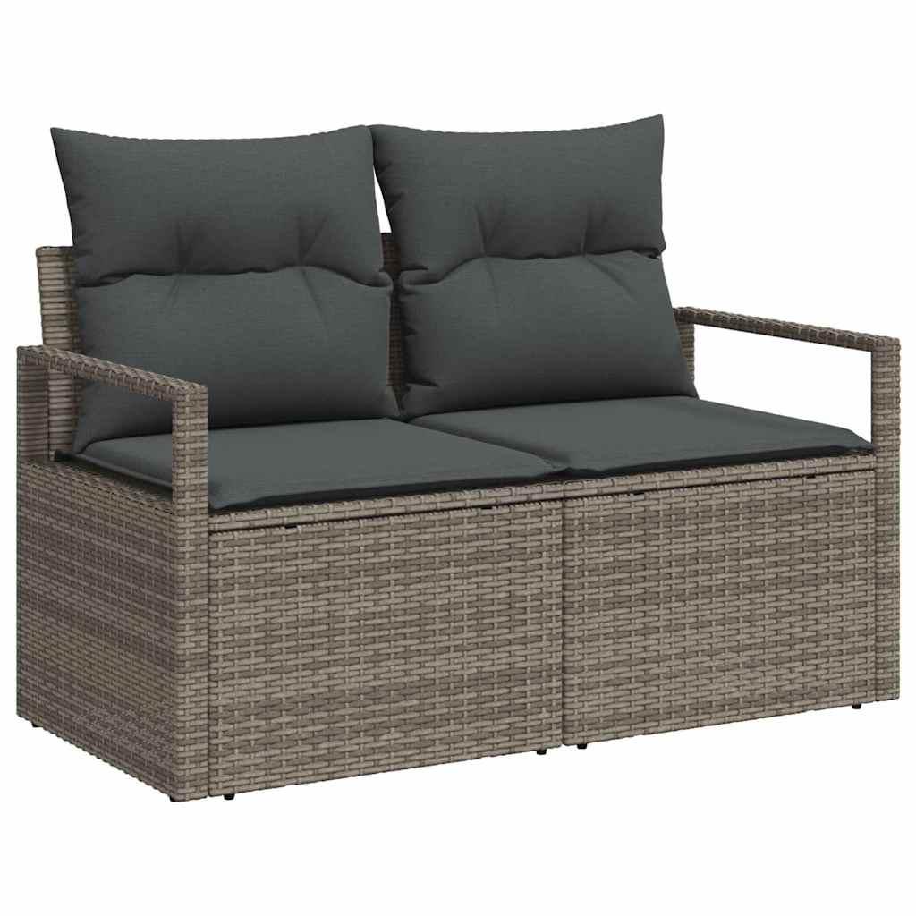 Conjunto de sofá de jardín 9 uds. 6-Número de plazas