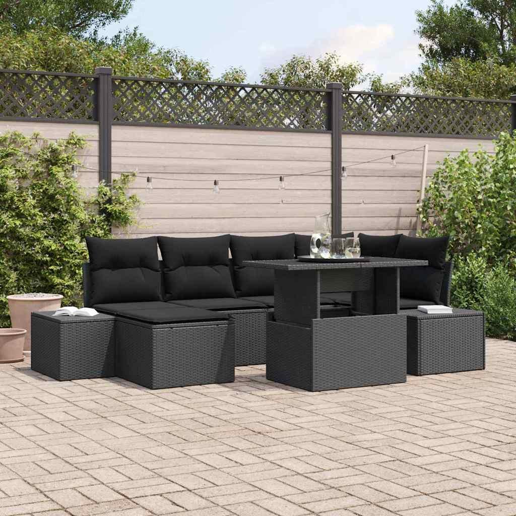 Conjunto de sofá de jardín 7 uds