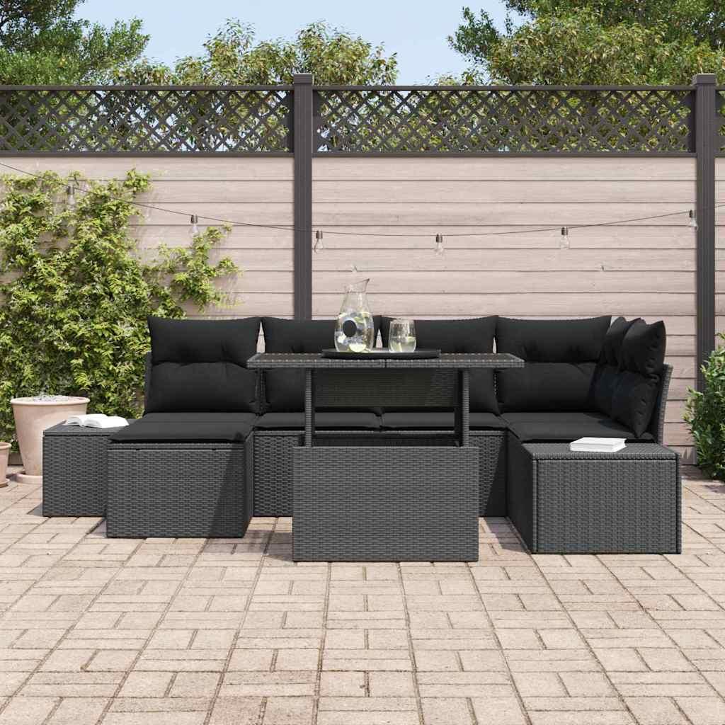 Conjunto de sofá de jardín 7 uds