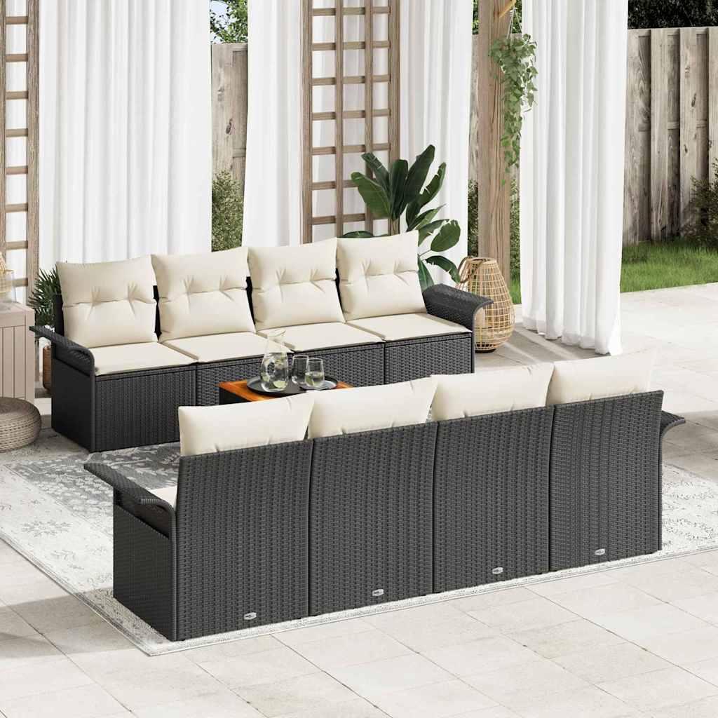 Conjunto de sofás de jardín 9 uds. Gris Claro y Gris Oscuro