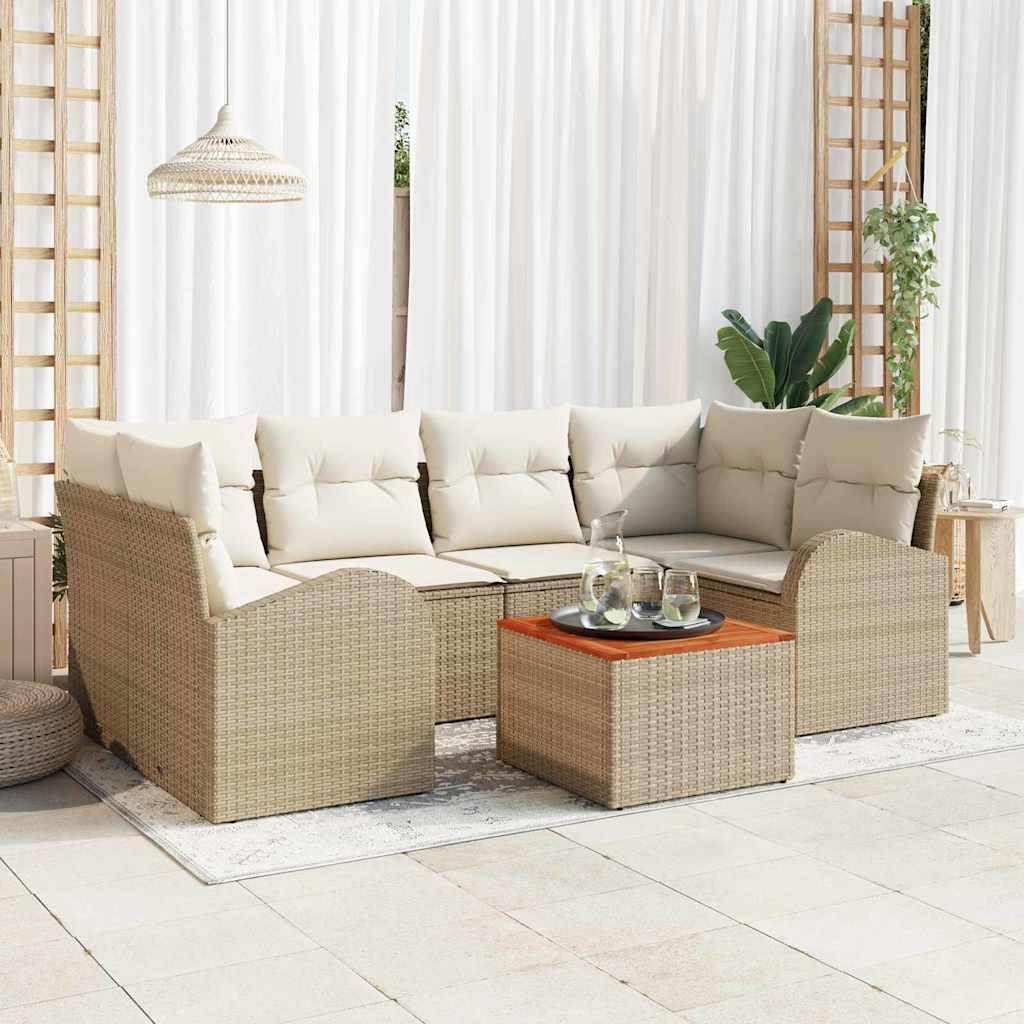 Conjunto de sofás de jardín 7 uds. Gris y Gris Oscuro