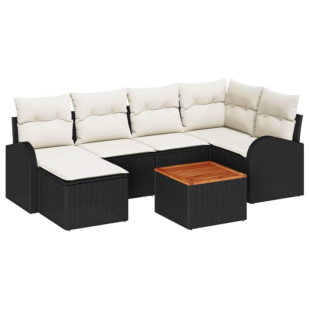 Conjunto de sofás de jardín 7 uds. Gris y Gris Oscuro