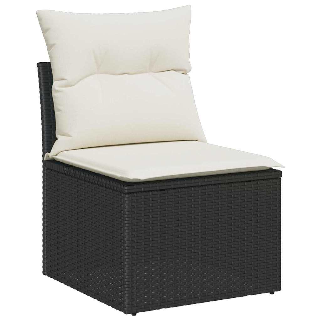 Conjunto de sofás de jardín 7 uds. Gris y Gris Oscuro