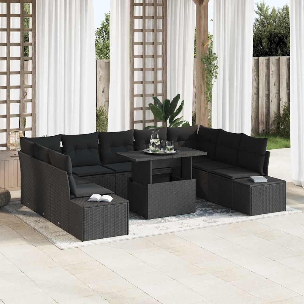 Conjunto de sofá de jardín 10 uds
