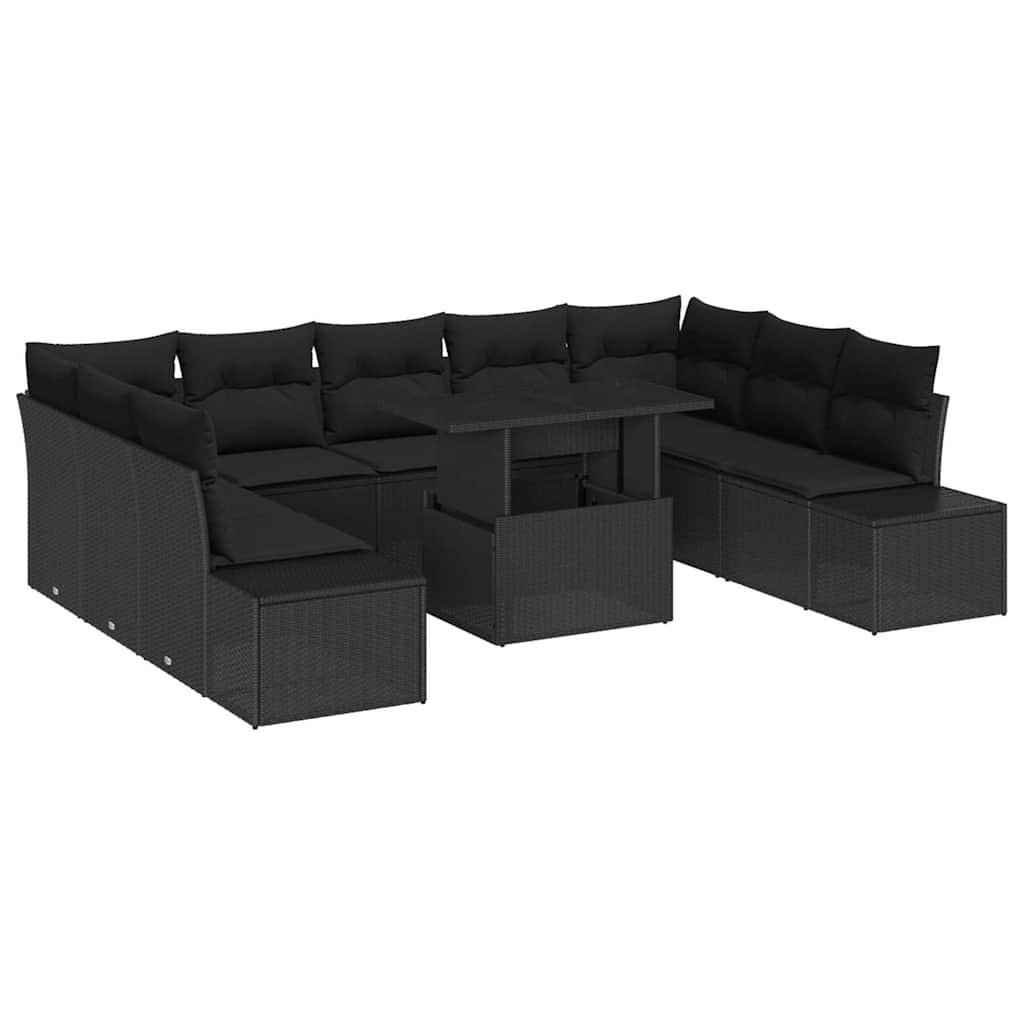 Conjunto de sofá de jardín 10 uds