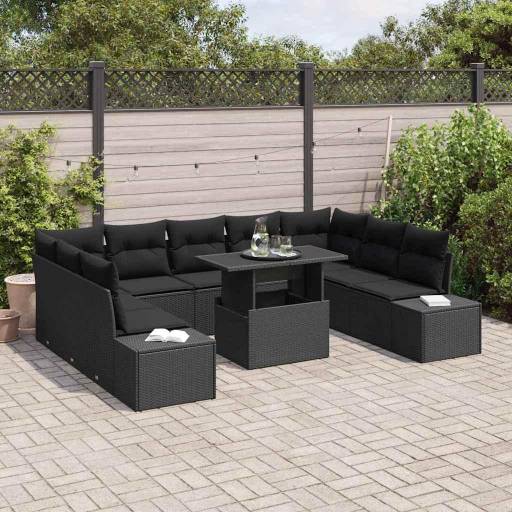 Conjunto de sofá de jardín 10 uds