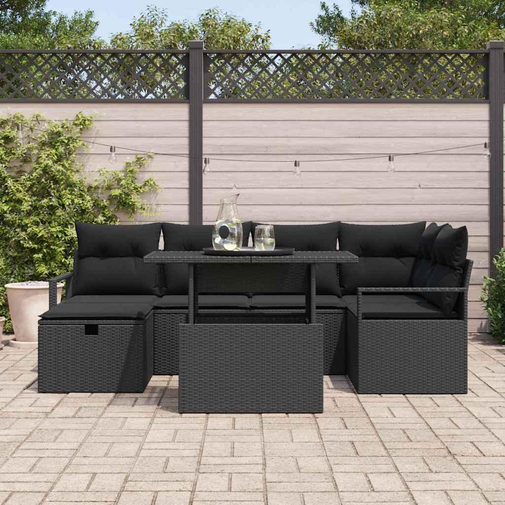 Conjunto de sofá de jardín 12 uds. ratán sintético