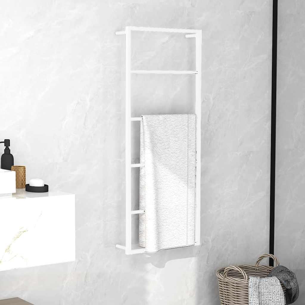 Toallero de acero blanco 12,5x12,5x60 cm