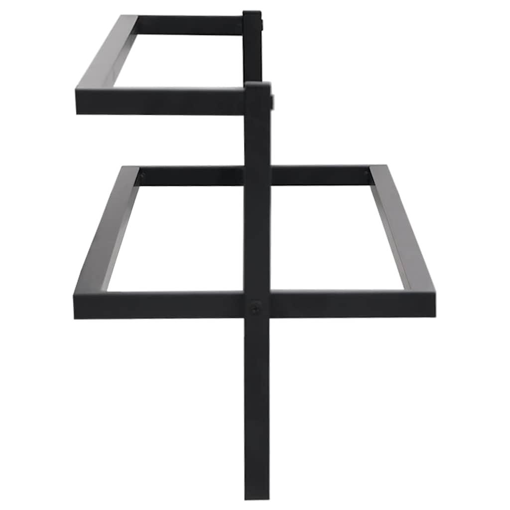 Toallero de hierro negro 12,5x12,5x60 cm