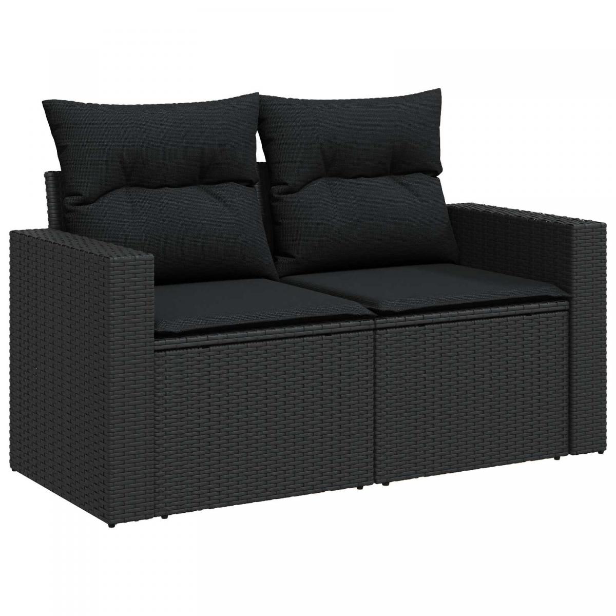 Conjunto de sofá de jardín 8 pcs ratán sintético