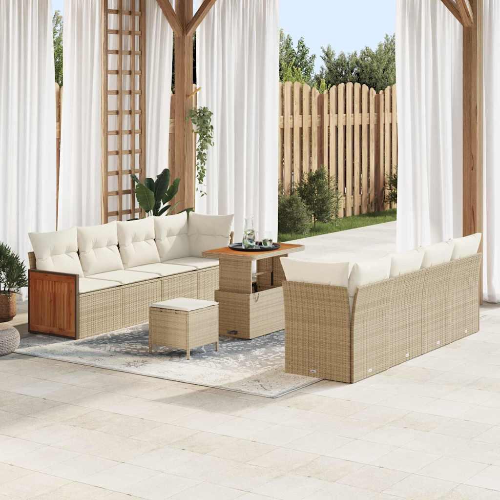 Conjunto de sofás de jardín con cojín 12 pcs