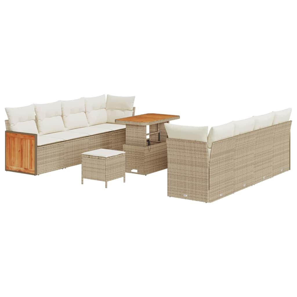 Conjunto de sofás de jardín con cojín 12 pcs