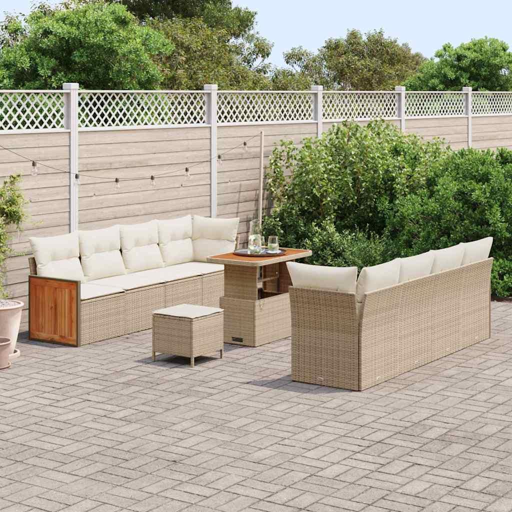 Conjunto de sofás de jardín con cojín 12 pcs