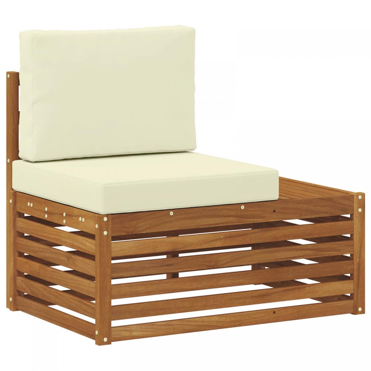 2 uds. Conjunto de sofás de exterior Natural y Crema