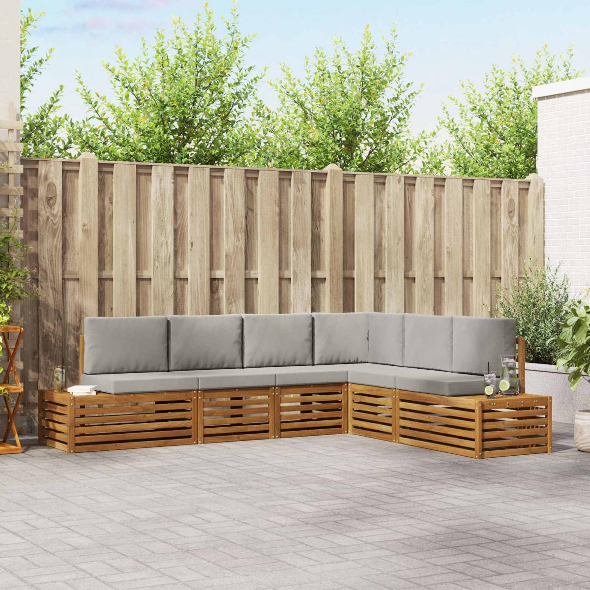 Conjunto de sofás de exterior 6 uds