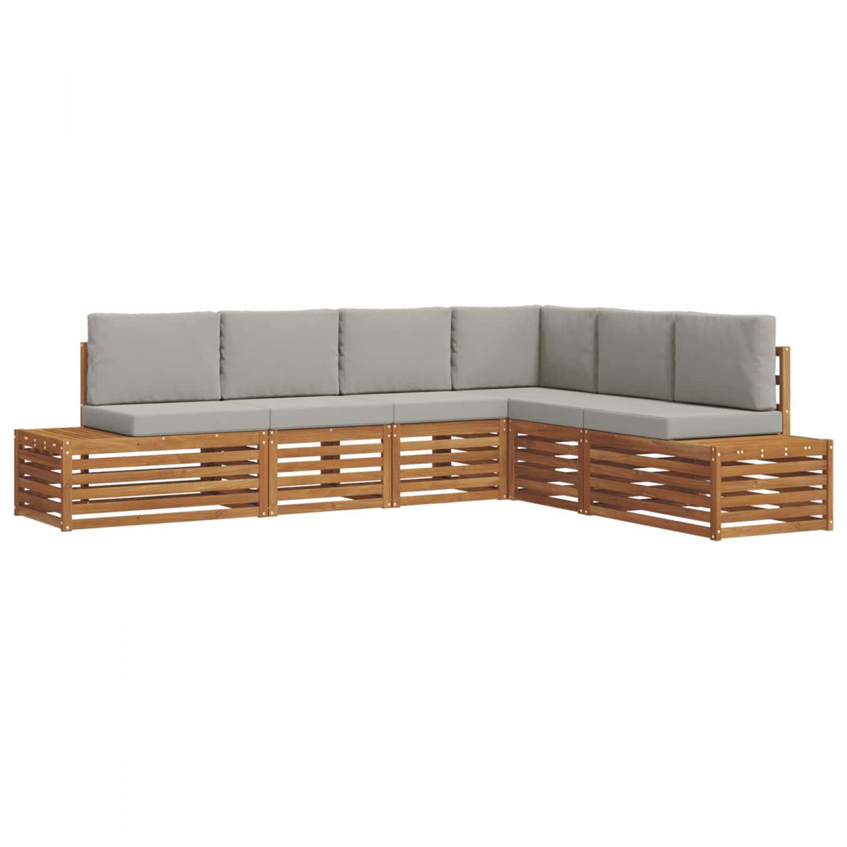 Conjunto de sofás de exterior 6 uds