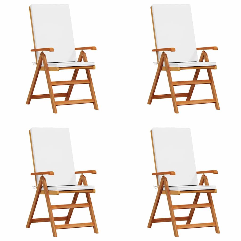 Silla de Jardín 4 uds. Marrón y Madera de teca maciza