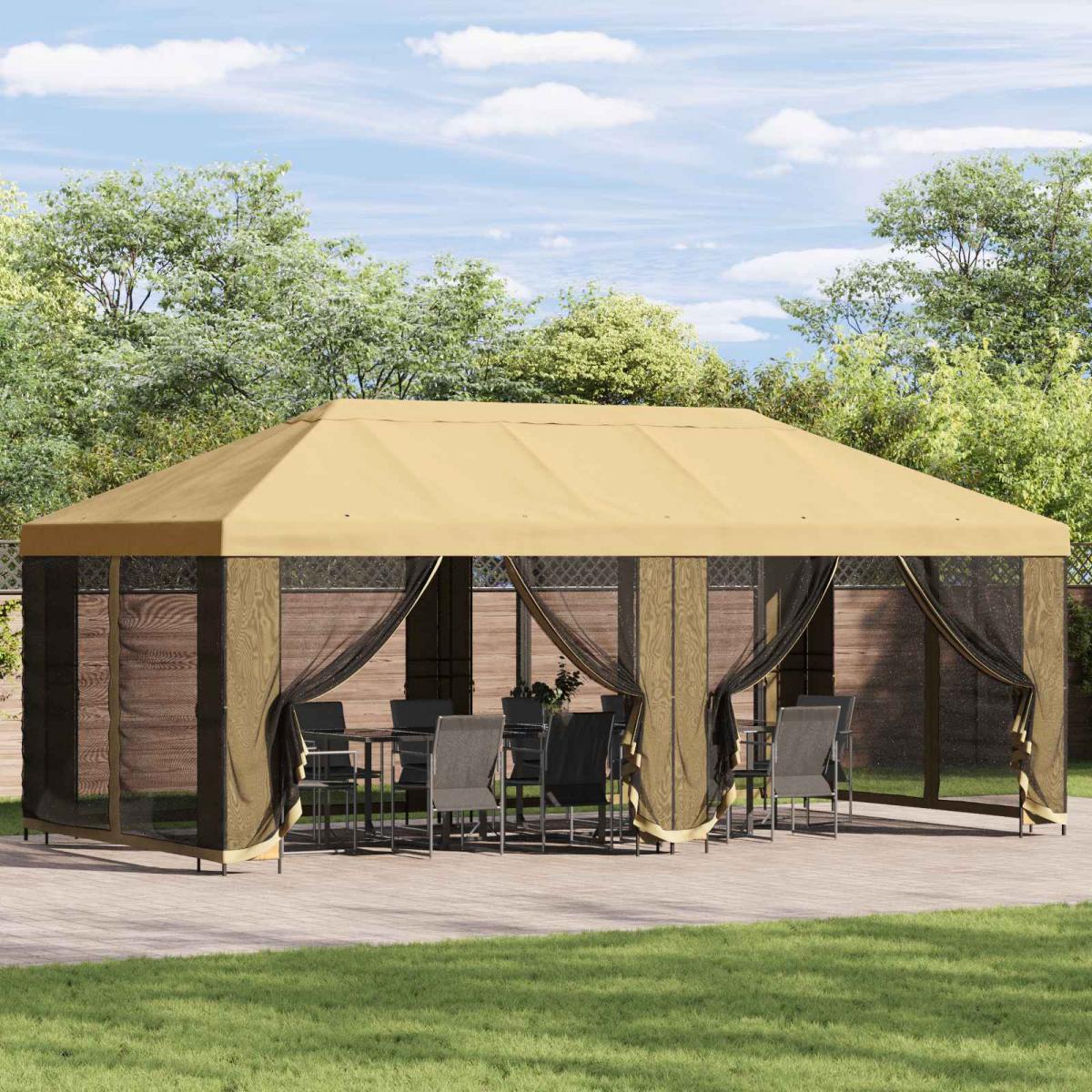 Gazebo de jardín con paredes laterales