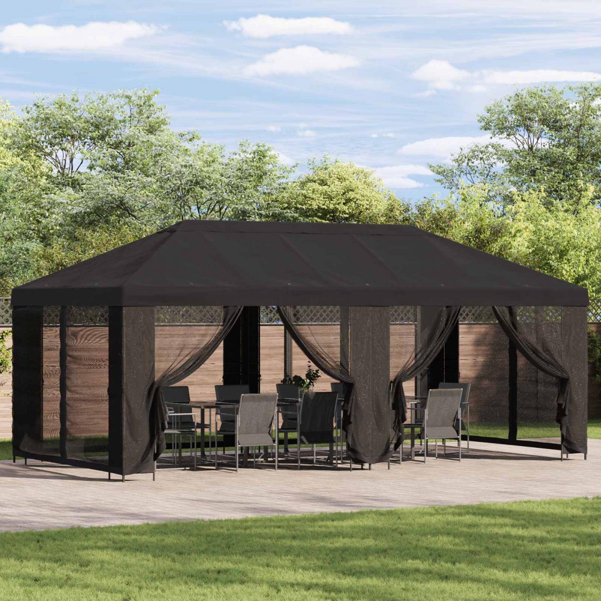 Gazebo de jardín con paredes laterales