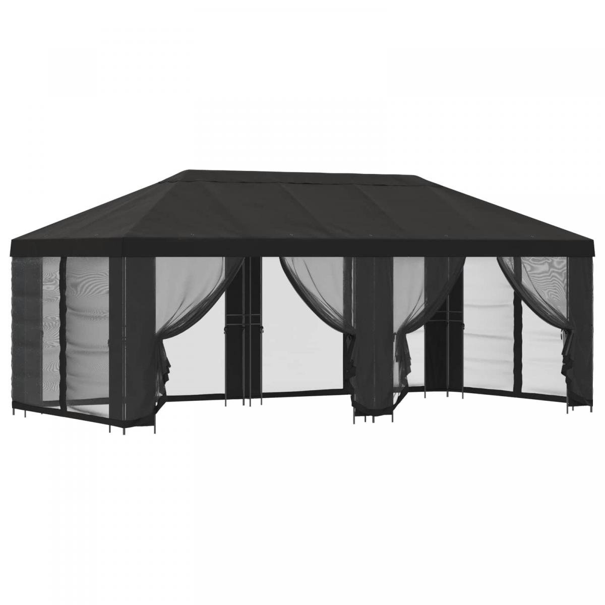 Gazebo de jardín con paredes laterales
