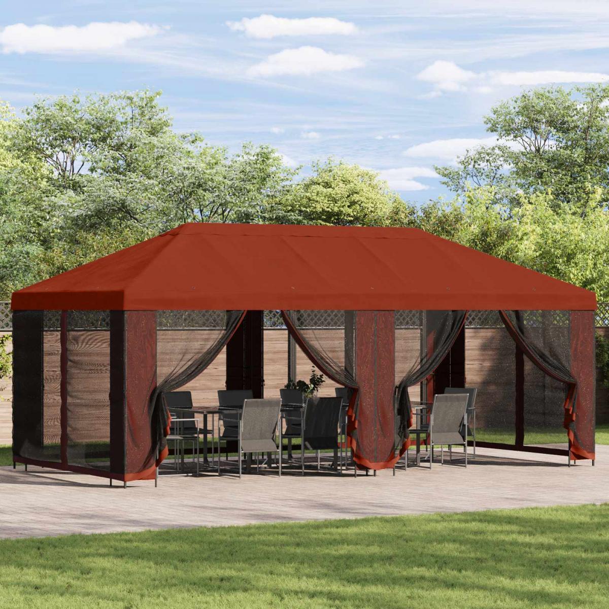 Gazebo de jardín con paredes laterales