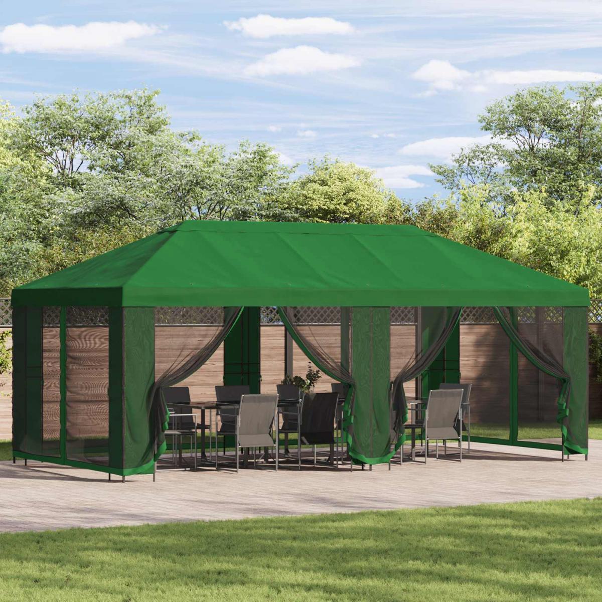 Gazebo de jardín con paredes laterales