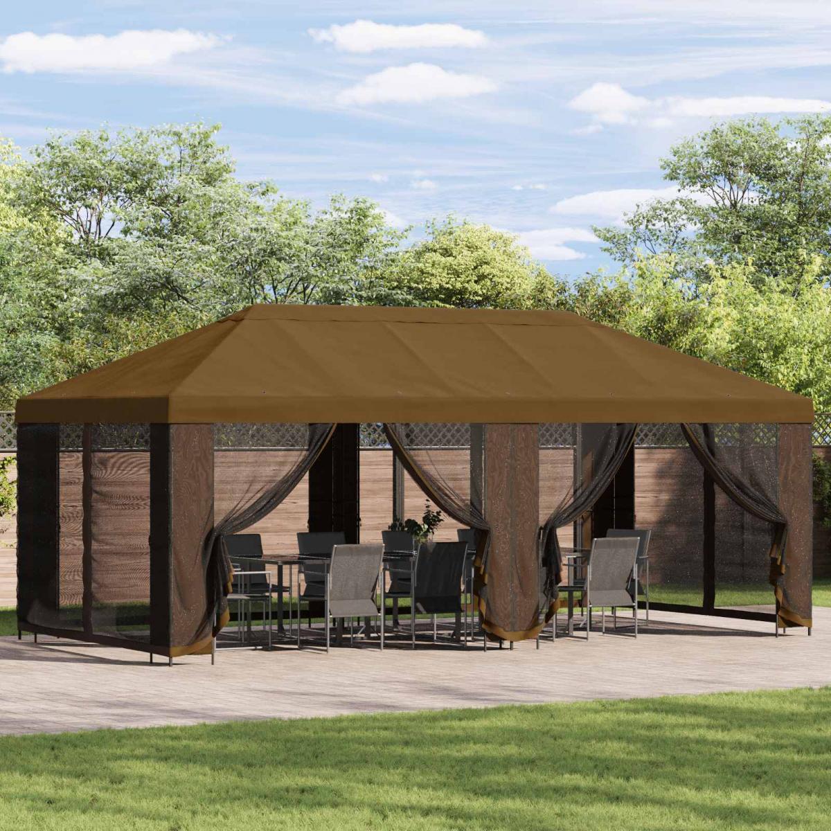 Gazebo de jardín con paredes laterales