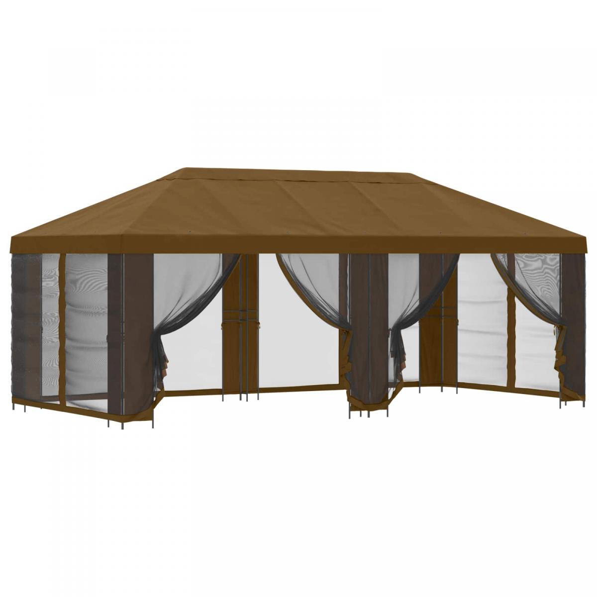 Gazebo de jardín con paredes laterales
