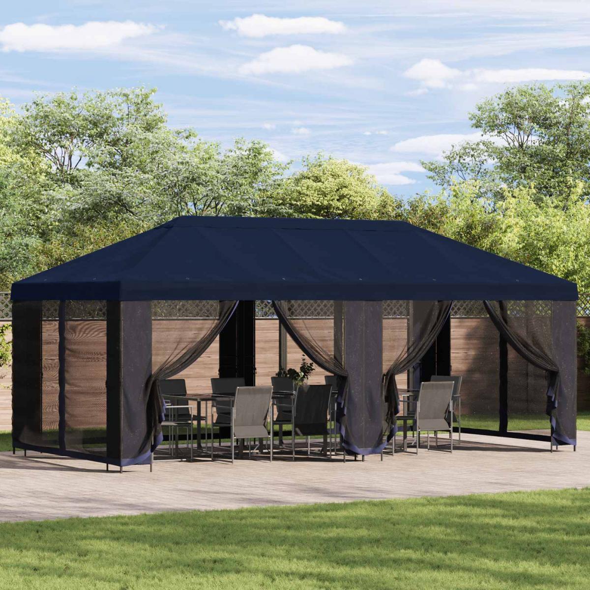 Gazebo de jardín con paredes laterales