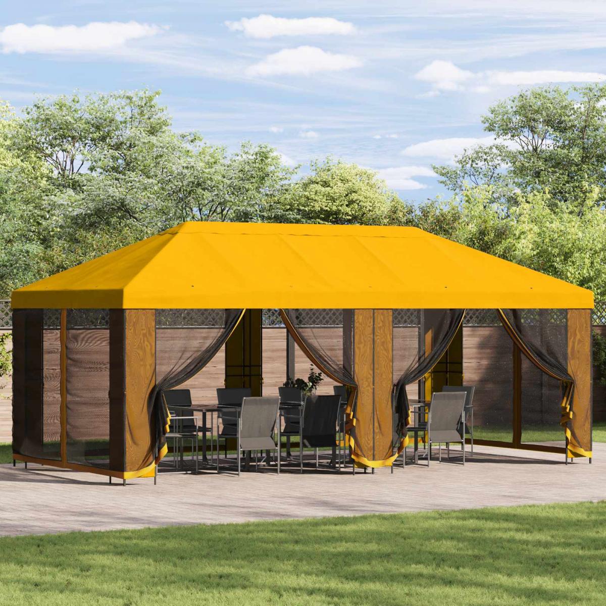 Gazebo de jardín con paredes laterales