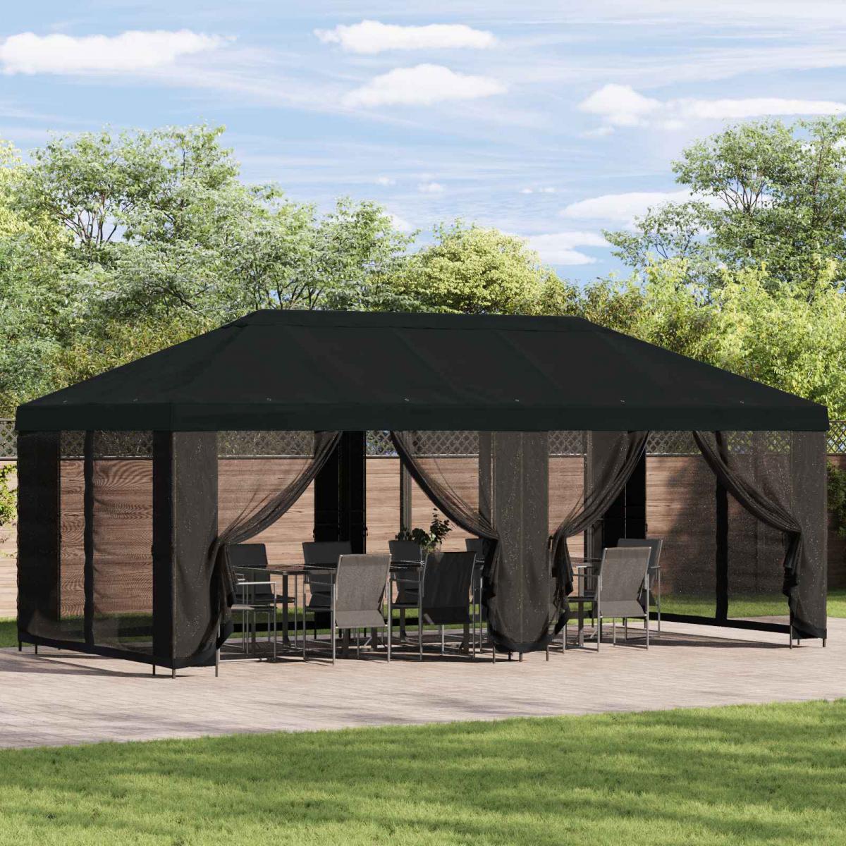 Gazebo de jardín con paredes laterales