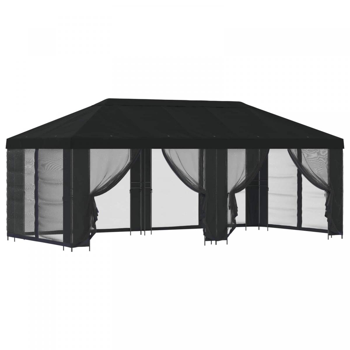 Gazebo de jardín con paredes laterales