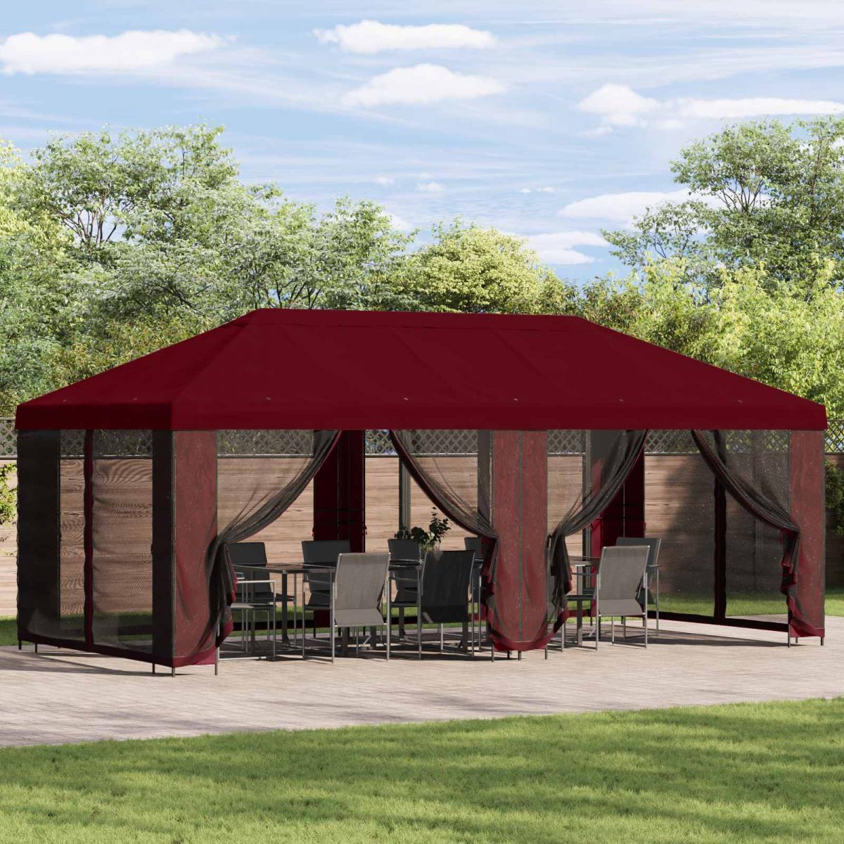 Gazebo de jardín con paredes laterales