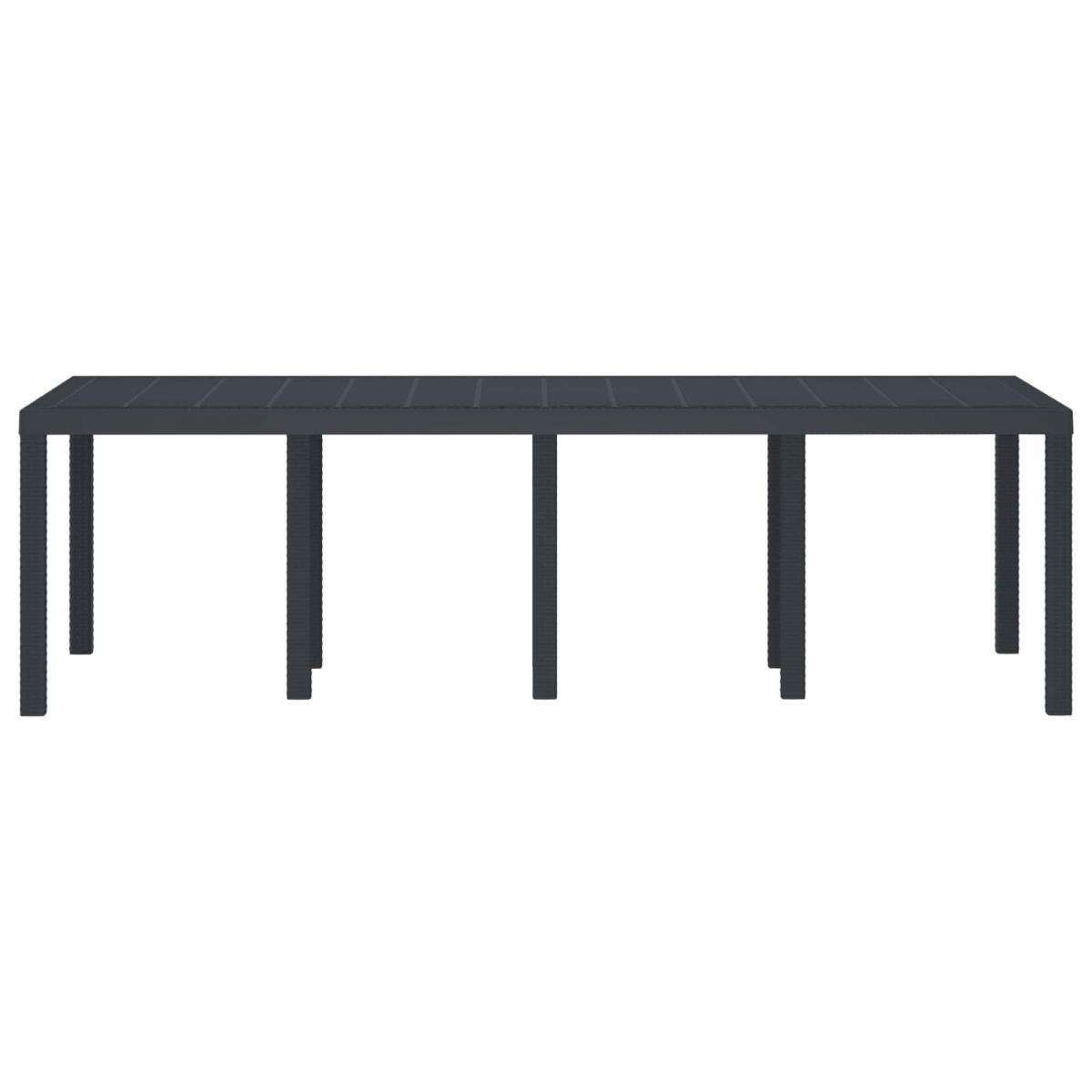 Mesa de Jardín 250 x 100 x 73 cm ratán sintético