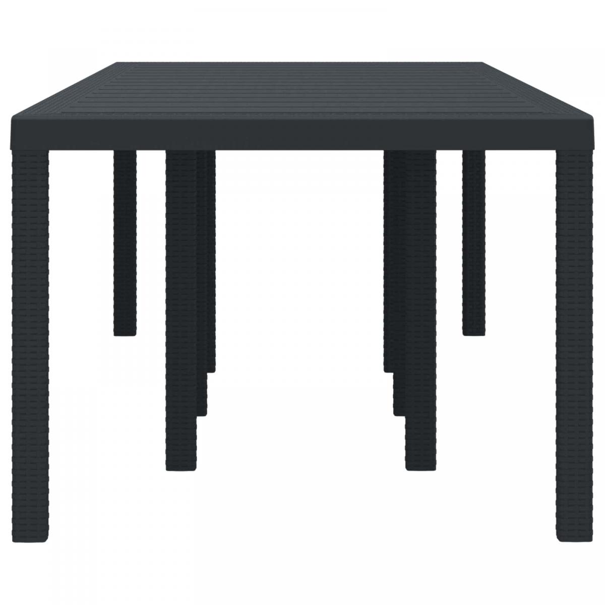 Mesa de Jardín 250 x 100 x 73 cm ratán sintético