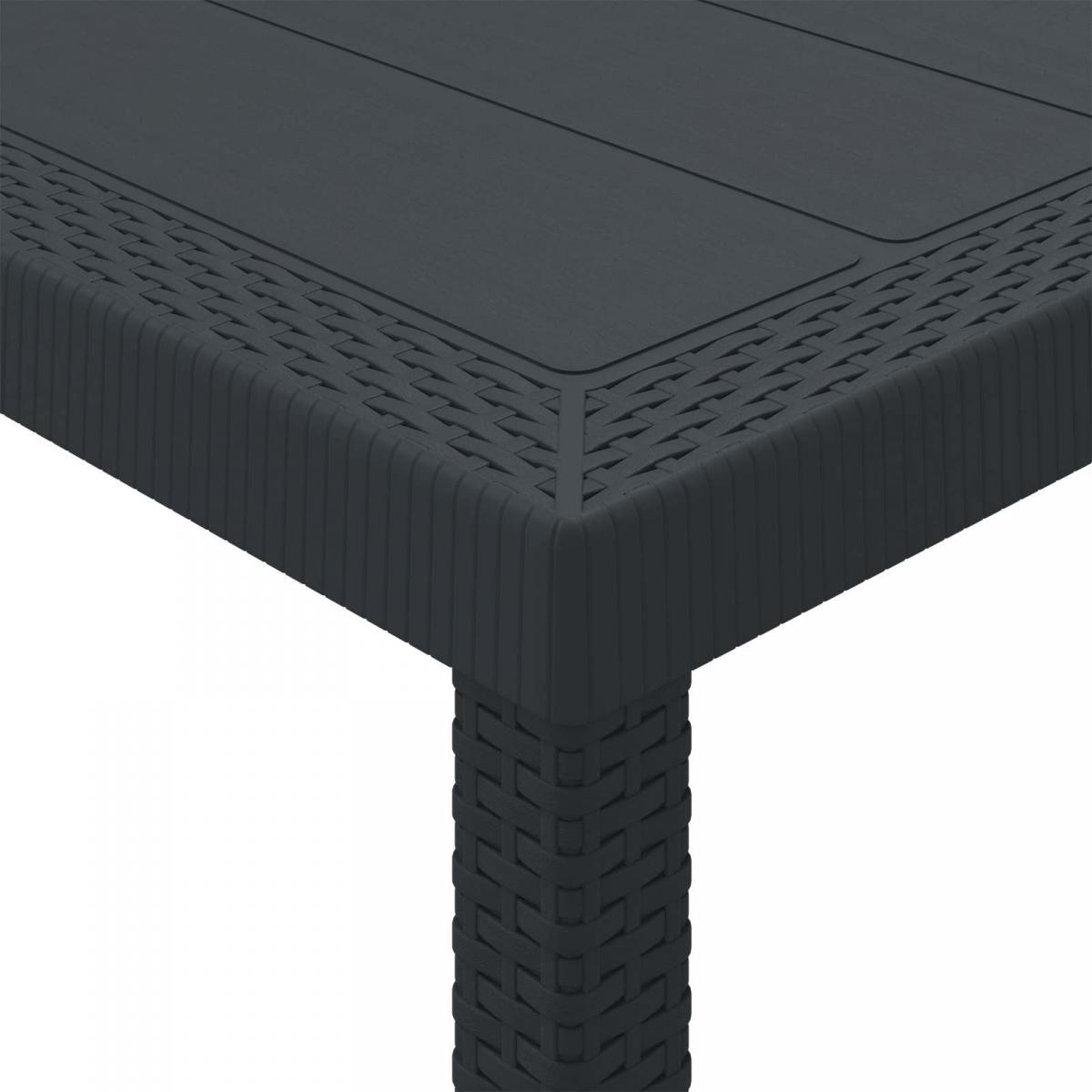 Mesa de Jardín 250 x 100 x 73 cm ratán sintético