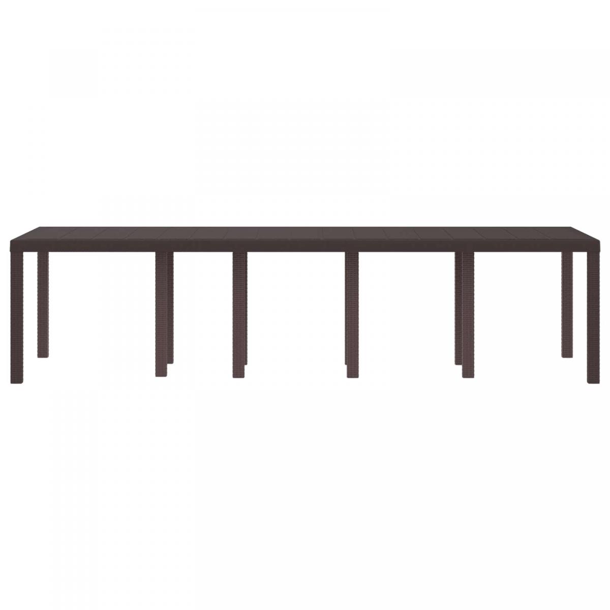 Mesa de Jardín 300 x 100 x 73 cm ratán sintético