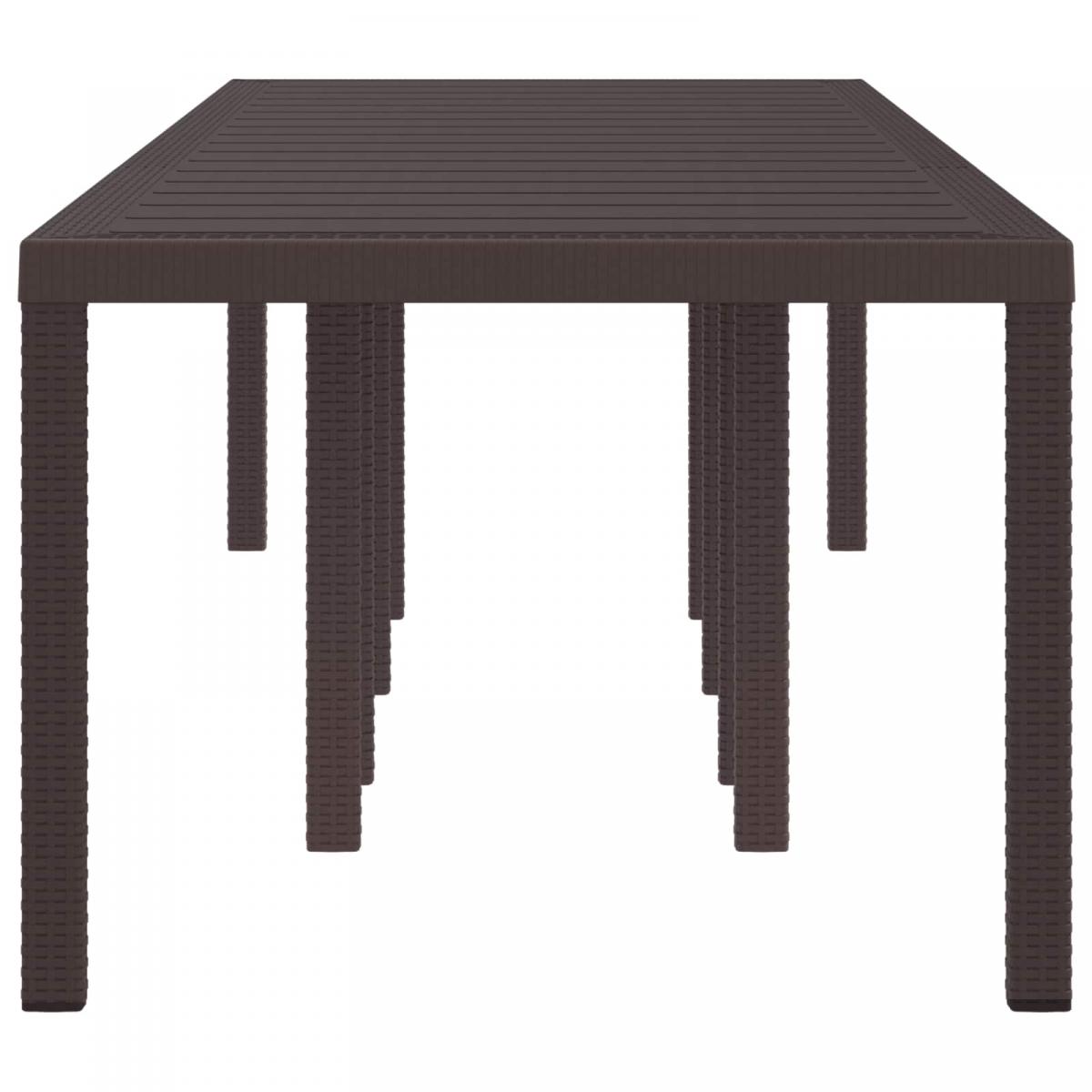 Mesa de Jardín 300 x 100 x 73 cm ratán sintético