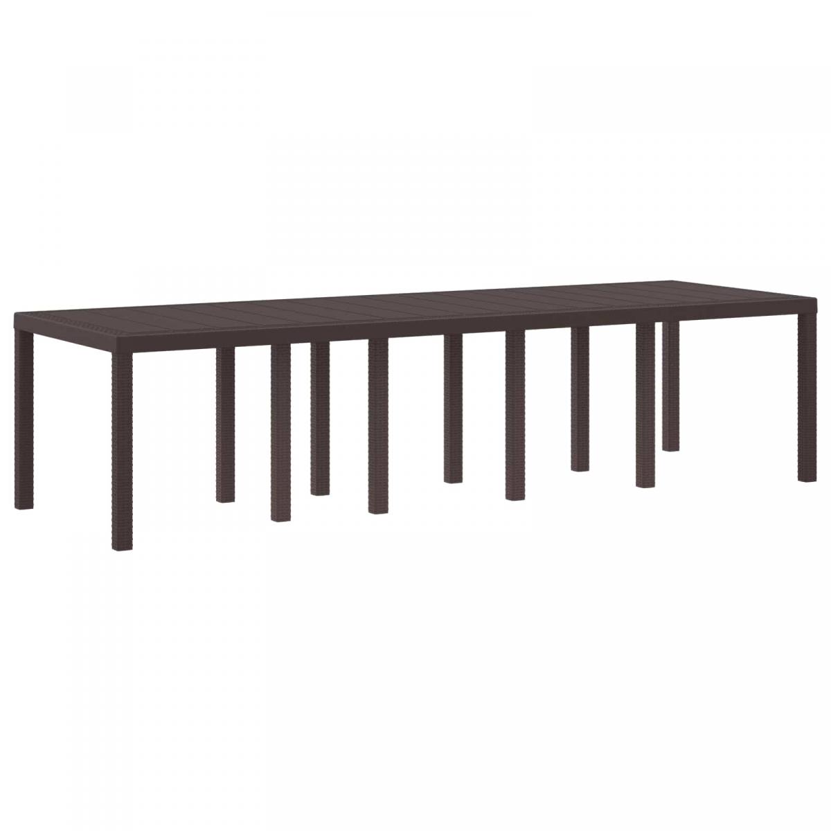 Mesa de Jardín 300 x 100 x 73 cm ratán sintético