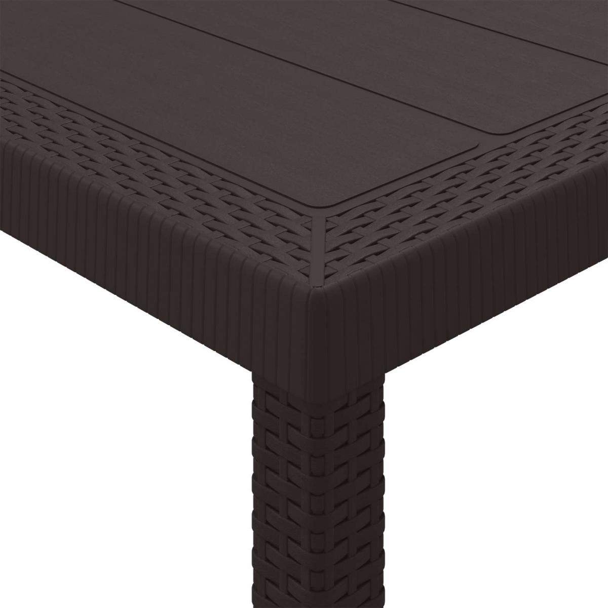 Mesa de Jardín 300 x 100 x 73 cm ratán sintético