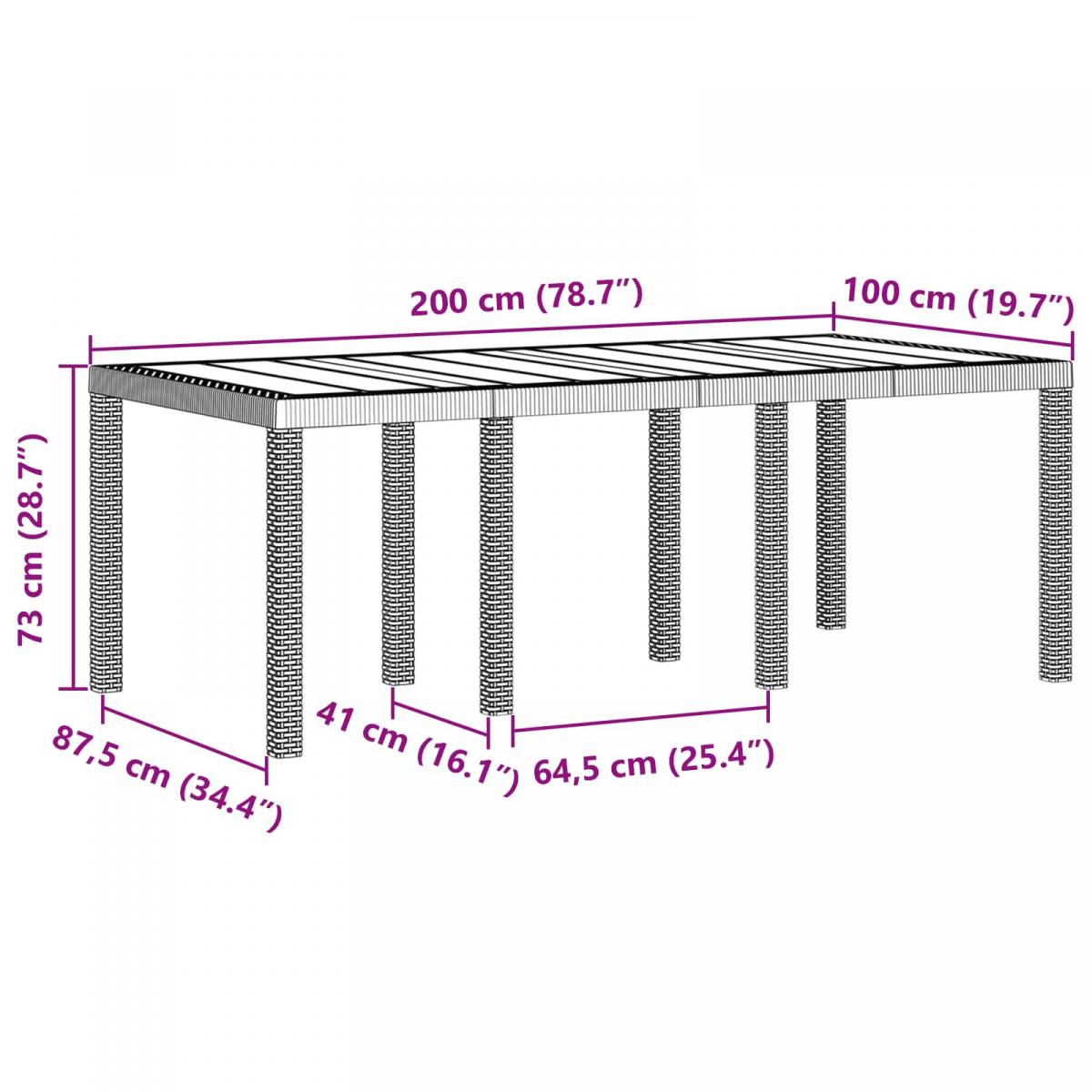 Conjunto de Comedor de Jardín 9 uds. Gris Claro Polipropileno