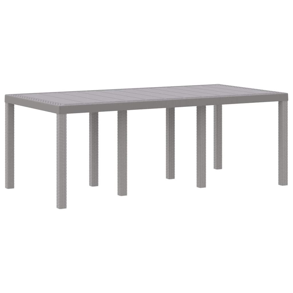 Conjunto de Comedor de Jardín 9 uds. Gris Claro Polipropileno