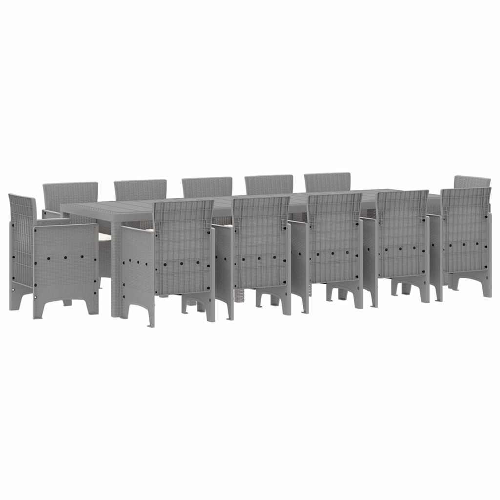 Conjunto de Comedor de Jardín 13 uds. Ratán sintético
